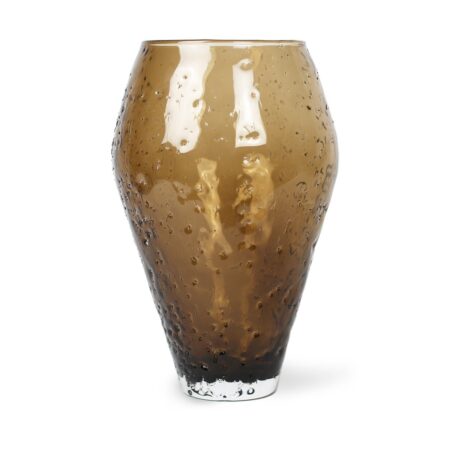 Ro Collection Crushed glasvase large Sepia brown