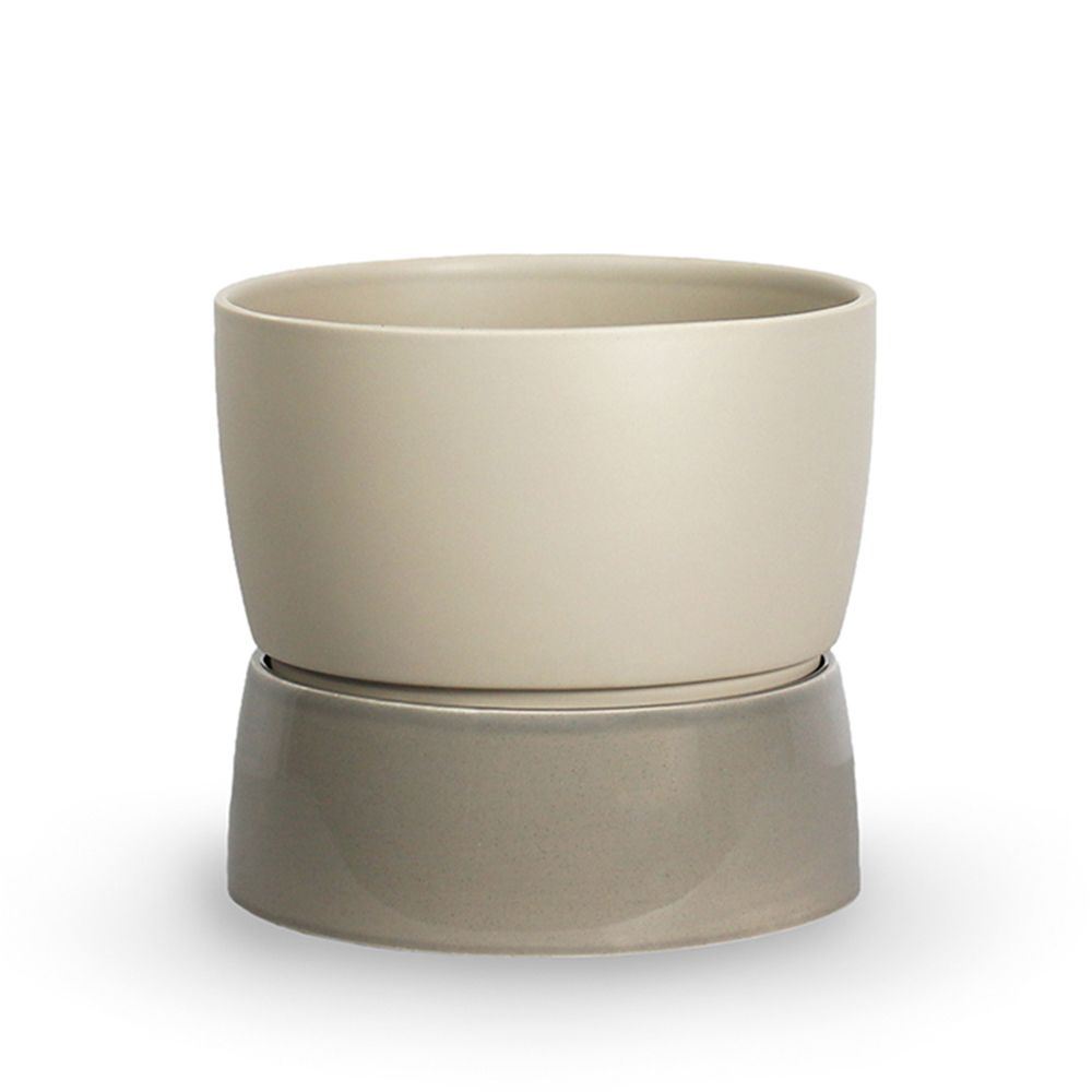 Ro Collection Two Tone Planter Floor Large Ø: 34 cm - Dune Grey Ro Collection Two Tone Planter Floor Large Ø: 34 cm - Dune Grey