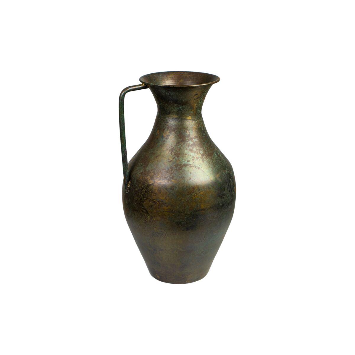 Romimex vase i antik brun metal med håndtag - 22 × 39 × 22 cm Romimex vase i antik brun metal med håndtag - 22 × 39 × 22 cm