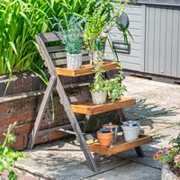 Rowlinson Alderley Hardwood Plant Ladder - Small