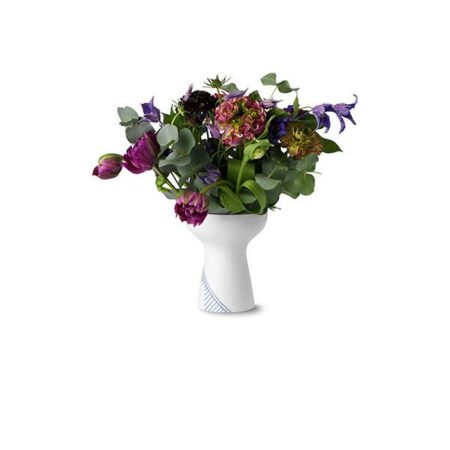 Royal Copenhagen Blå Mega Riflet vase, lille