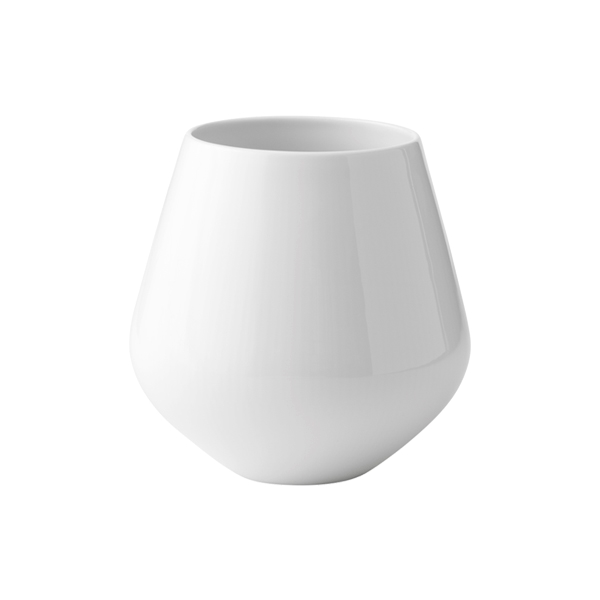 Royal Copenhagen Hvid Riflet vase - stor Royal Copenhagen Hvid Riflet vase - stor