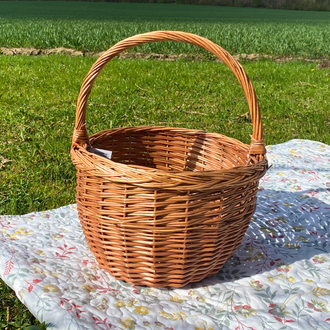 Rund fletkurv med hank - Pil - Ø32H22 cm Rund fletkurv med hank - Pil - Ø32H22 cm