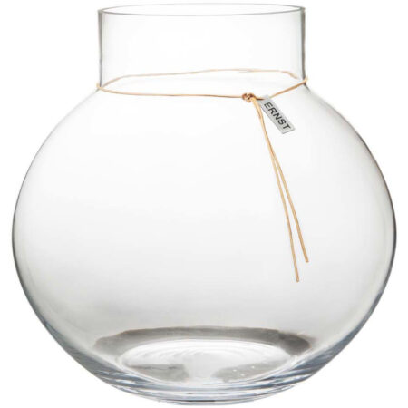 Rund glasvase Ø38 cm.