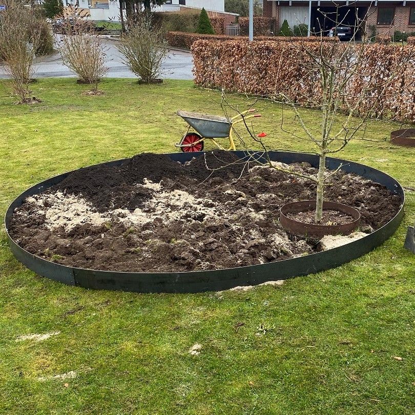 Rundt højbed i 4mm cortenstål Ø430cm - 30 cm Rundt højbed i 4mm cortenstål Ø430cm - 30 cm