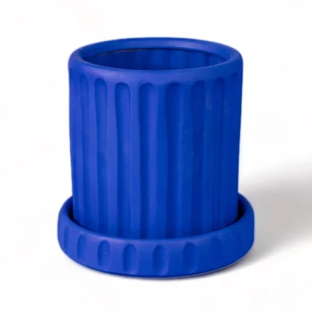 SELETTI - Magna Graecia Dorico Vase w/Saucer Blå