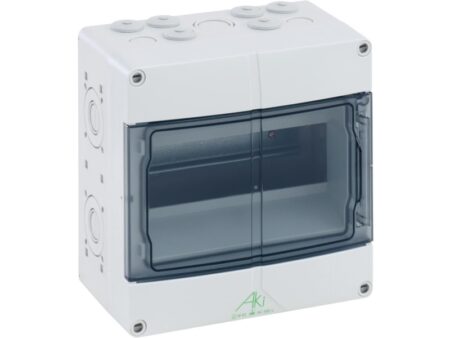 SPELSBERG Gruppetavle AKI 09, 9 moduler BxHxD 200x200x122 mm IP 65, lysegrå RAL 7035