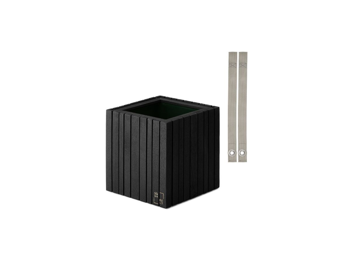 SQUARELY CPH - GrowON & HoldON - Plantekasse - Black Ash - Light Grey Nylon - W22 x H24 x D22 cm (Straps 48 cm) SQUARELY CPH - GrowON & HoldON - Plantekasse - Black Ash - Light Grey Nylon - W22 x H24 x D22 cm (Straps 48 cm)