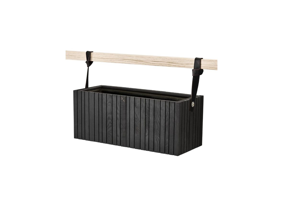 SQUARELY CPH - GrowWIDE & HoldON - Plantekasse - Black Ash - Black Leather - W60 x H24 x D22 cm (Straps 48 cm) SQUARELY CPH - GrowWIDE & HoldON - Plantekasse - Black Ash - Black Leather - W60 x H24 x D22 cm (Straps 48 cm)