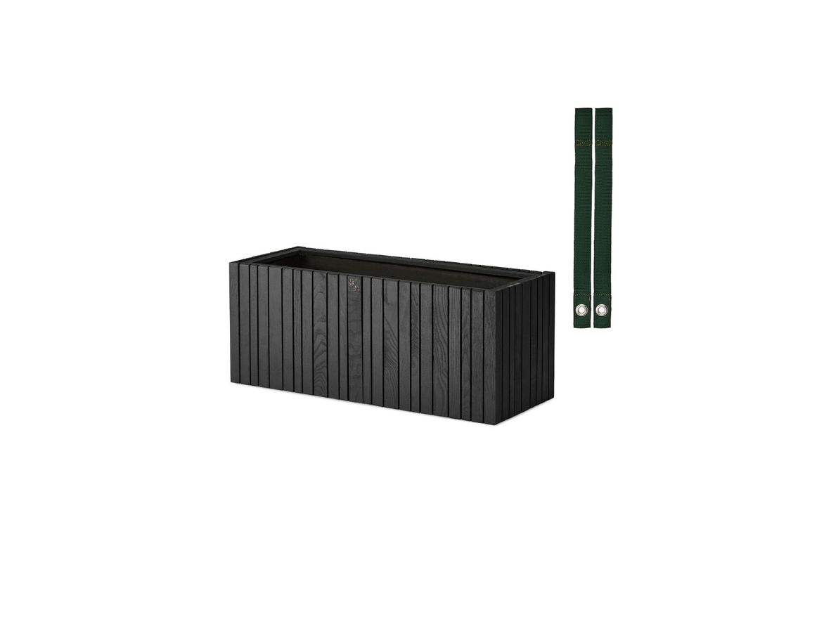 SQUARELY CPH - GrowWIDE & HoldON - Plantekasse - Black Ash - Dark Green Nylon - W60 x H24 x D22 cm (Straps 48 cm) SQUARELY CPH - GrowWIDE & HoldON - Plantekasse - Black Ash - Dark Green Nylon - W60 x H24 x D22 cm (Straps 48 cm)