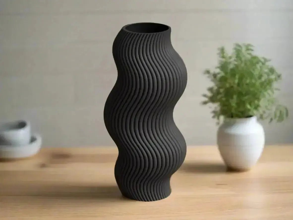 Sabre Moderne Bølge Vase - Silk - Grøn Sabre Moderne Bølge Vase - Silk - Grøn