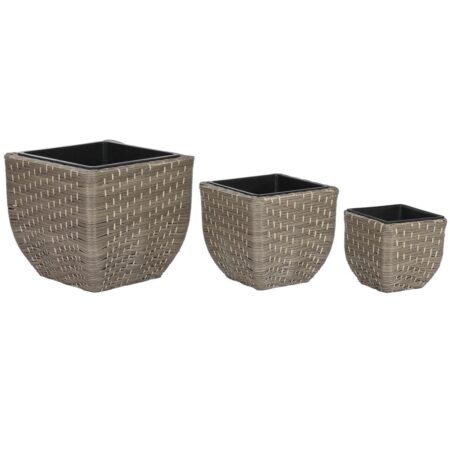 Sæt med urtepotter i polypropylen - 3 stk. (22/30/40 cm)