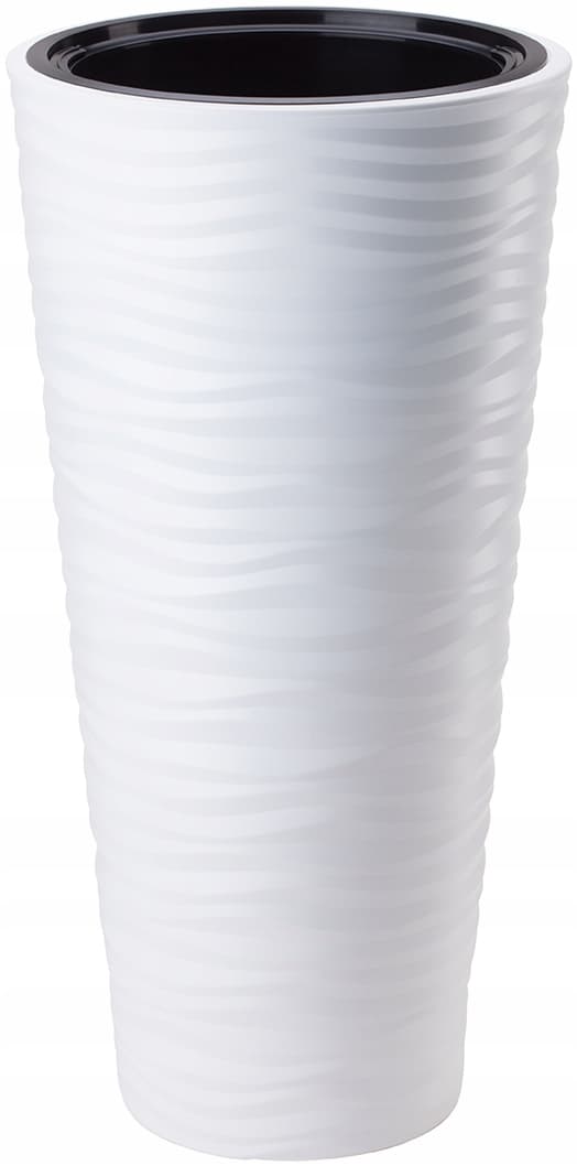 Sahara Dunes Slim 30 Rund Blomsterpotte | Hvid Sahara Dunes Slim 30 Rund Blomsterpotte | Hvid