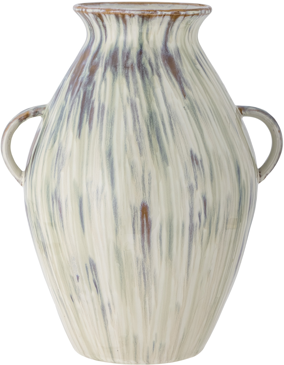 Sanella, Vase, grøn, H28,5x35,5 cm, stentøj Sanella, Vase, grøn, H28,5x35,5 cm, stentøj