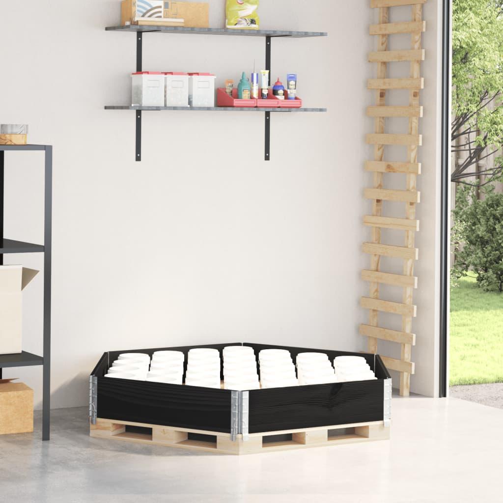 Sekskantet højbed 160 × 160 cm i massivt fyrretræ - sort Sekskantet højbed 160 × 160 cm i massivt fyrretræ - sort