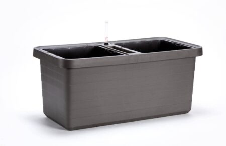 Selvvandende altankasse URBALIVE Berberis Duo 78 × 39 cm - grå