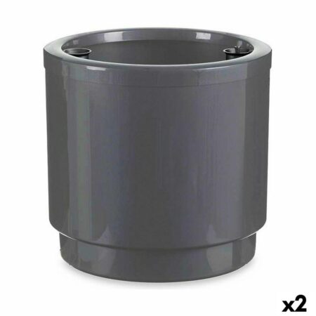 Selvvandende krukke Ibergarden - sølv, polypropylen, 40 l (2 stk)