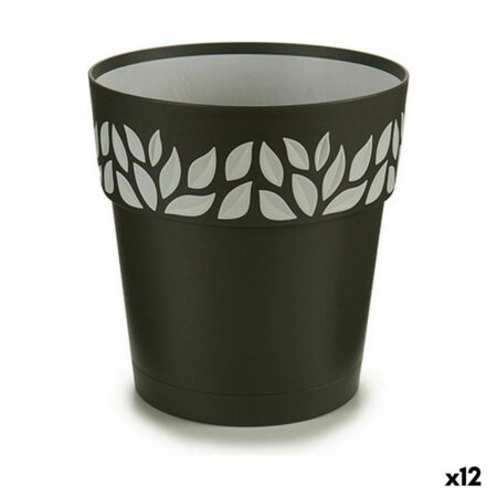 Selvvandende krukke Stefanplast Cloe antracit 19 cm - 12 stk.