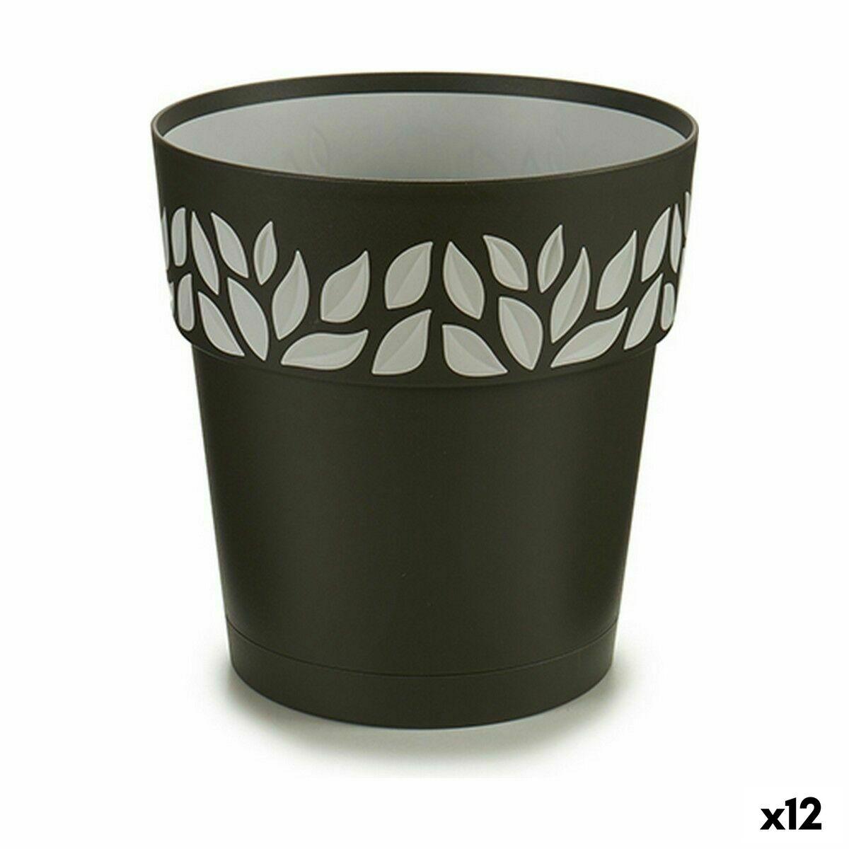 Selvvandende krukke Stefanplast Cloe antracit 19 cm - 12 stk. Selvvandende krukke Stefanplast Cloe antracit 19 cm - 12 stk.
