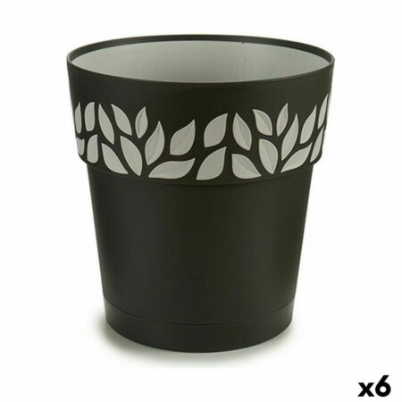 Selvvandende krukke Stefanplast Cloe antracit 25 cm (6 stk)