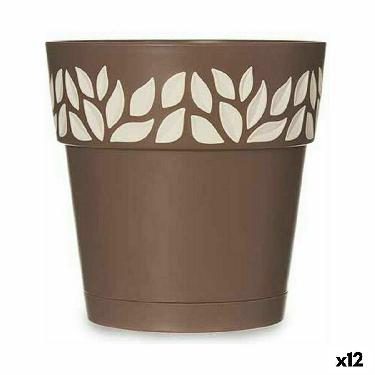 Selvvandende krukke Stefanplast Cloe - brun plast, 15 × 15 × 15 cm (12 stk.) Selvvandende krukke Stefanplast Cloe - brun plast, 15 × 15 × 15 cm (12 stk.)