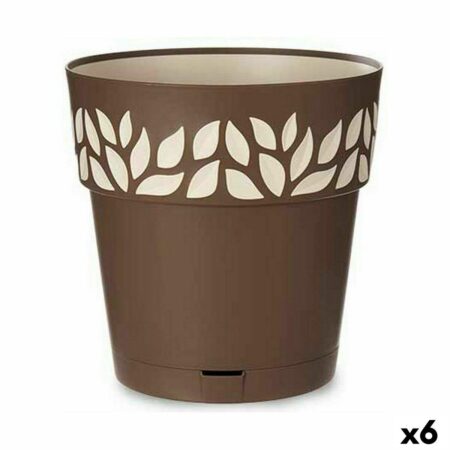 Selvvandende krukke Stefanplast Cloe - brun plast 29 cm (6 stk.)