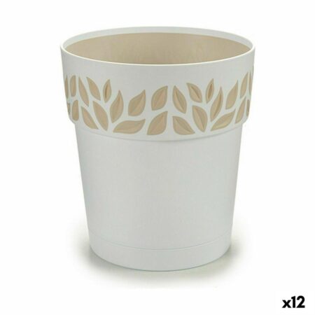 Selvvandende krukke Stefanplast Cloe - hvid, 15 x 15 x 15 cm (12 stk.)