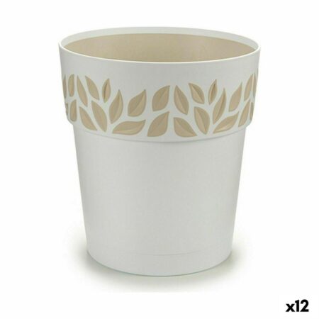 Selvvandende krukke Stefanplast Cloe - hvid, 19 × 19 × 19 cm (12 stk.)
