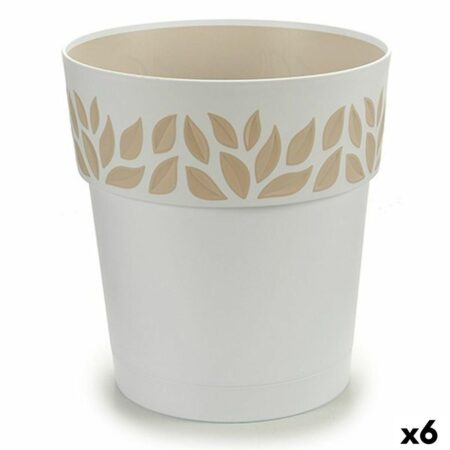 Selvvandende krukke Stefanplast Cloe hvid 25 × 25 × 25 cm (6 stk)