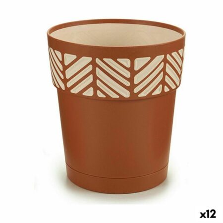 Selvvandende krukke Stefanplast Orfeo terrakotta 15 cm (12 stk)