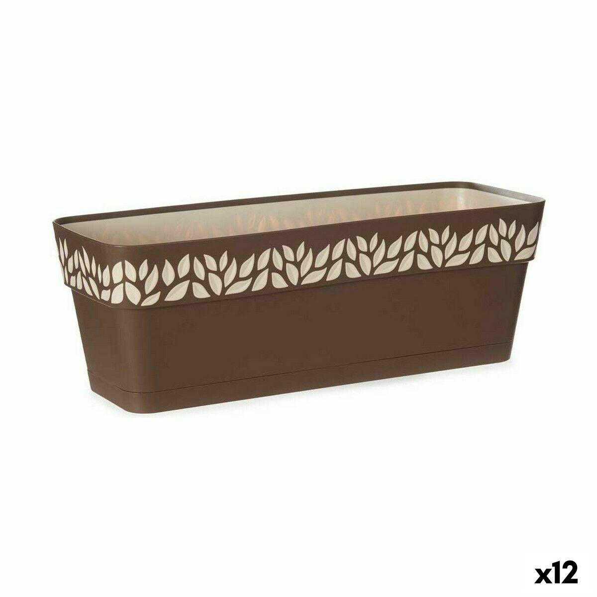 Selvvandende planter Stefanplast Cloe Brun Plastik 49,5 x 17 x 19 cm (12 enheder) Selvvandende planter Stefanplast Cloe Brun Plastik 49,5 x 17 x 19 cm (12 enheder)