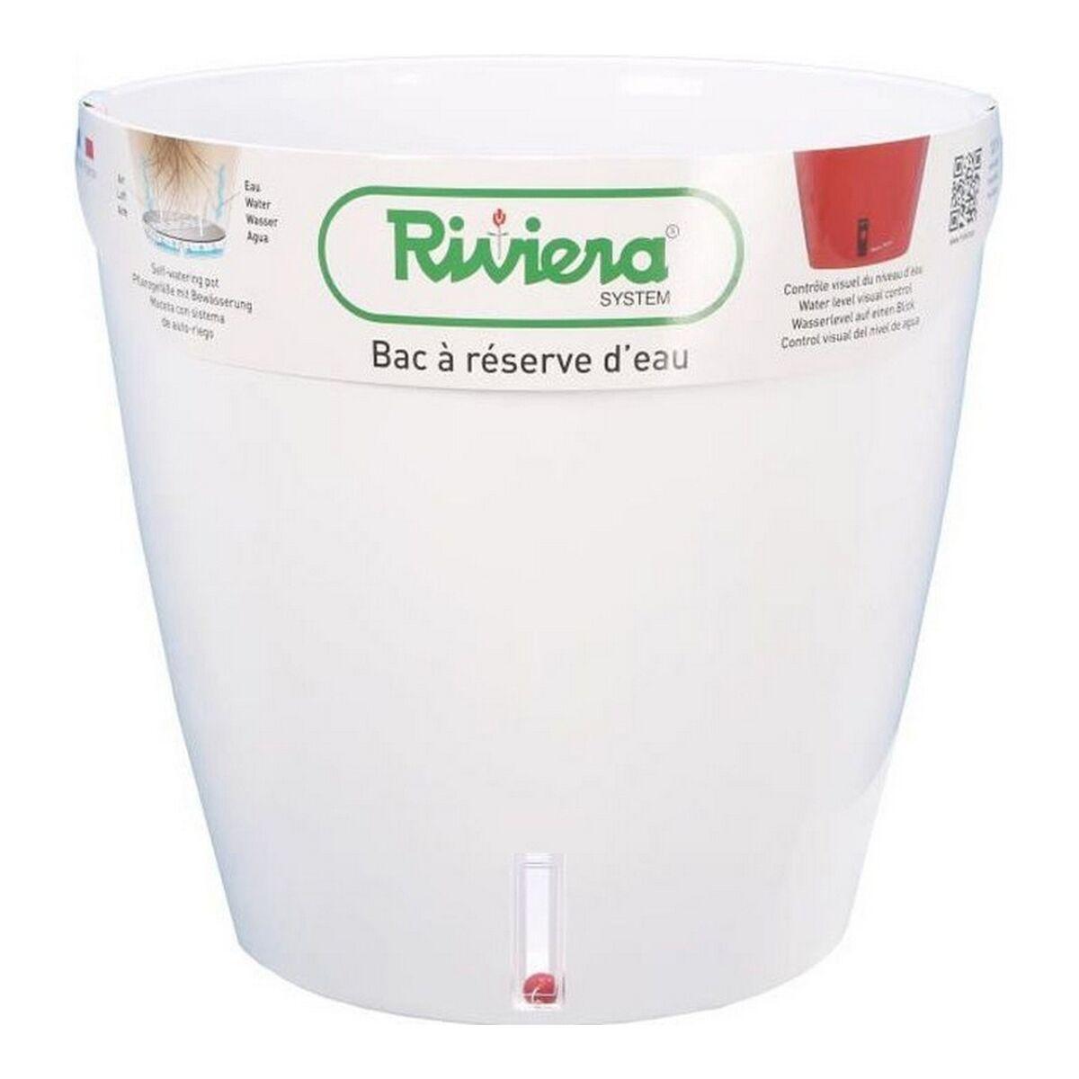 Selvvandende pot Riviera Eva New Hvid Plastik Cirkulær Ø 46 cm Selvvandende pot Riviera Eva New Hvid Plastik Cirkulær Ø 46 cm
