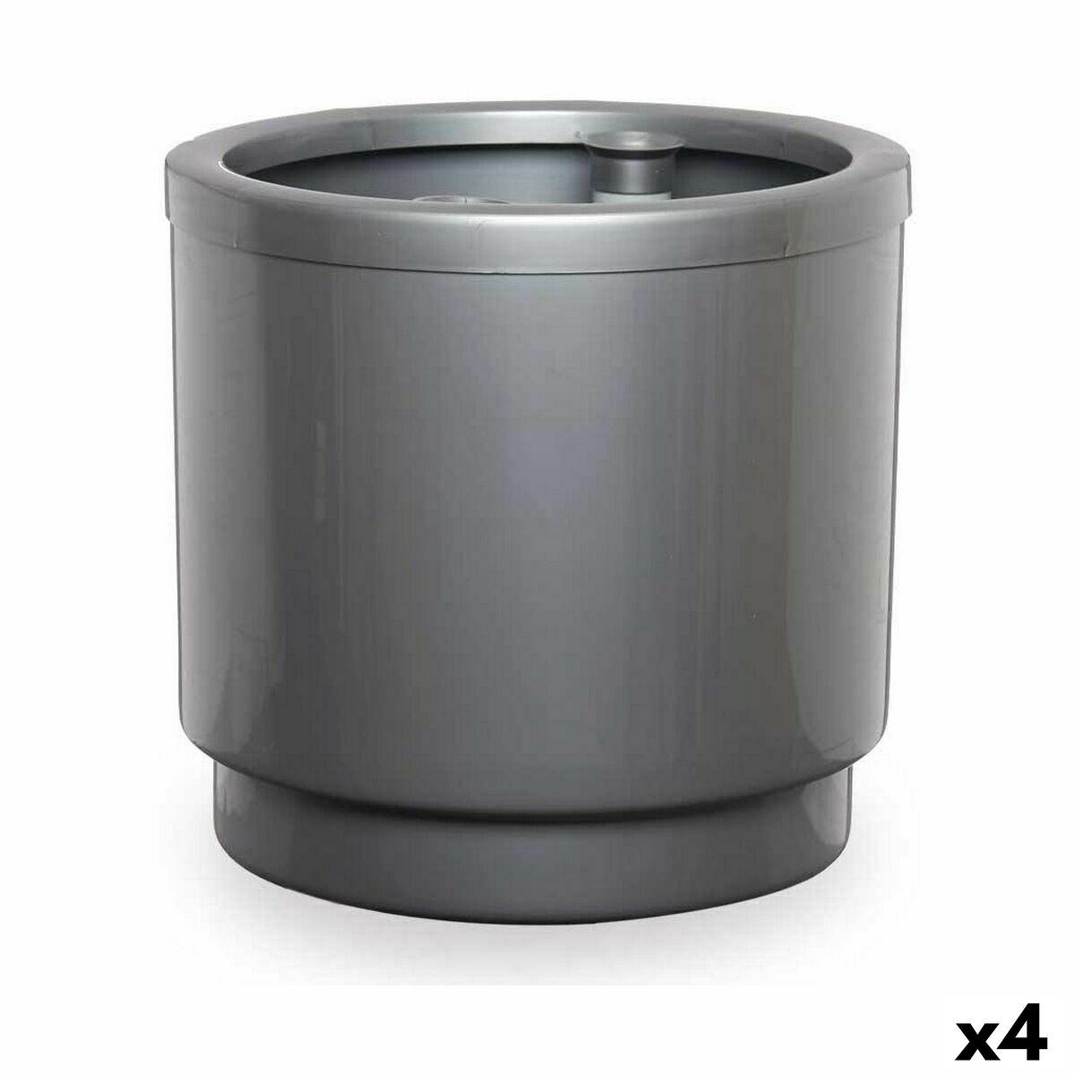 Selvvandende pot Sølvfarvet polypropylen 32 x 30,5 x 32 cm (4 enheder) Selvvandende pot Sølvfarvet polypropylen 32 x 30,5 x 32 cm (4 enheder)