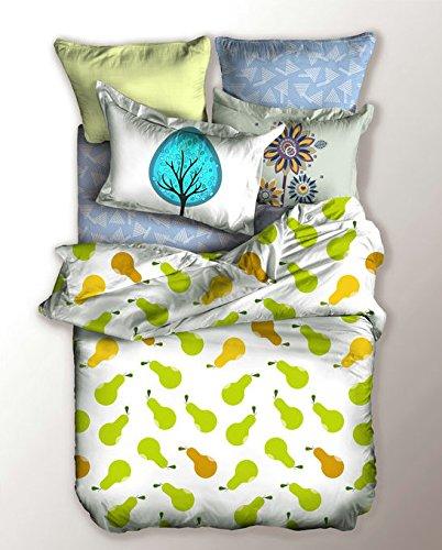 Sengetøj sæt 155x220 cm grøn plante-motiv - DecoKing BASIC