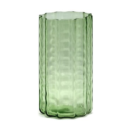 Serax Waves 01 vase 21 cm Green-clear