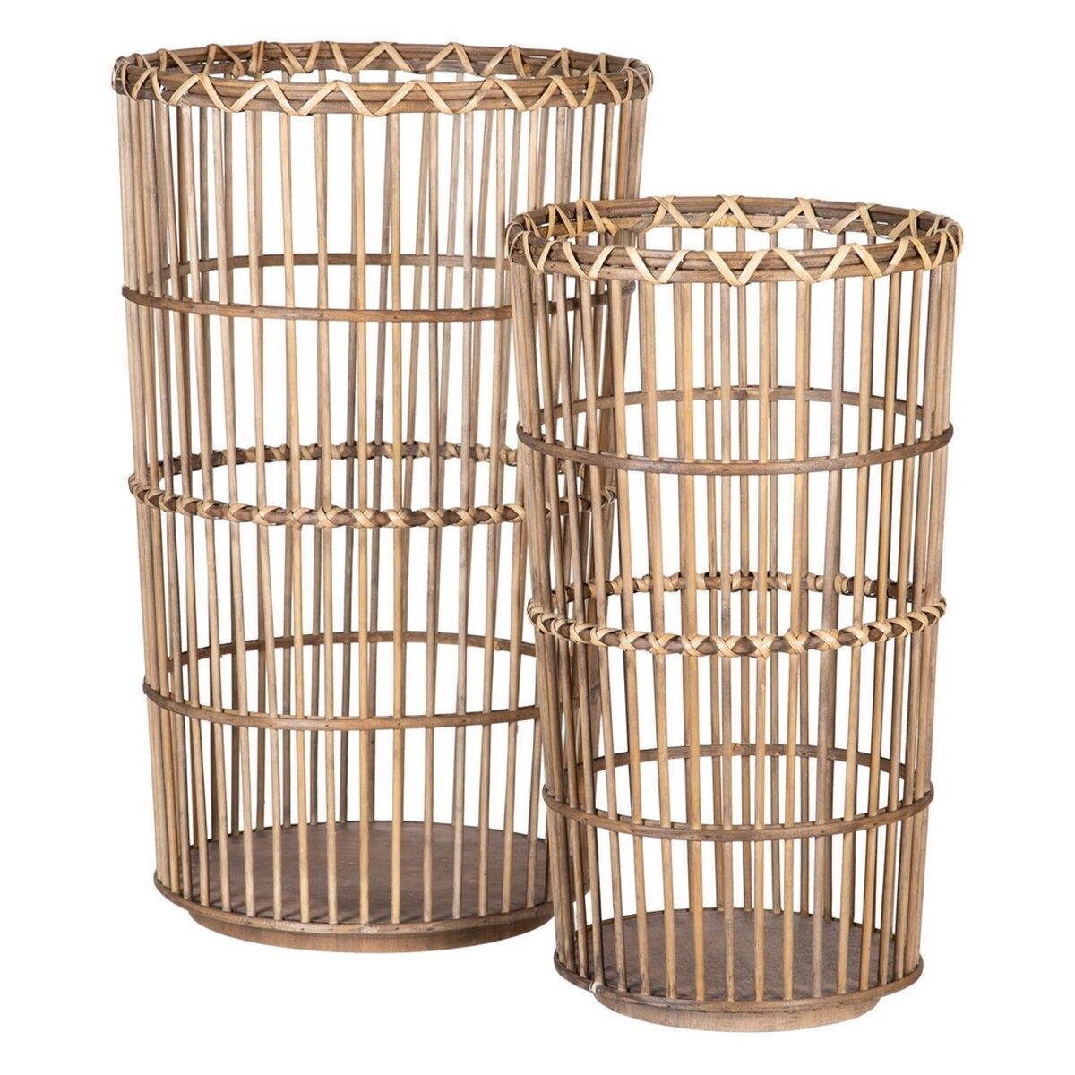 Set med kurve 42 x 42 x 69 cm Natur Bambus (2 Dele) Set med kurve 42 x 42 x 69 cm Natur Bambus (2 Dele)
