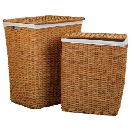 Set med kurve Alexandra House Living Brun Polyester Rattan 2 Dele