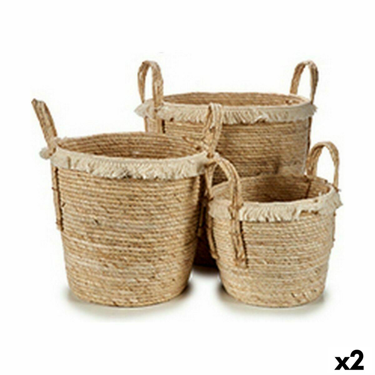 Set med kurve Natur Halm (2 enheder) Set med kurve Natur Halm (2 enheder)