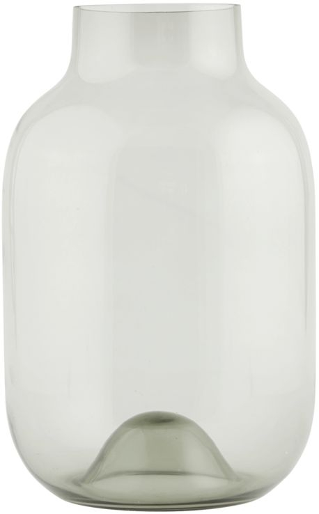Shaped, Vase, grå, H21x32,5 cm, glas Shaped, Vase, grå, H21x32,5 cm, glas