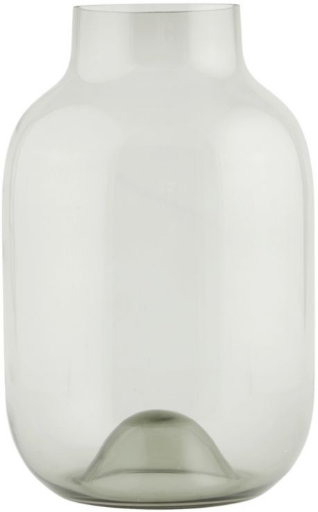 Shaped, Vase, grå, H21x32,5 cm, glas