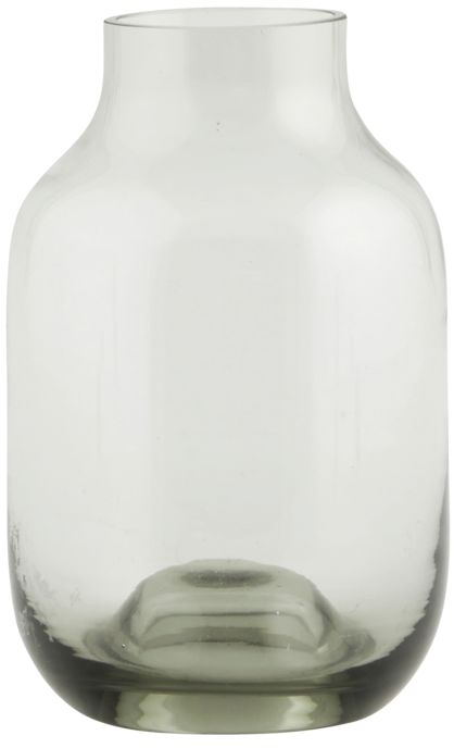 Shaped, Vase, grå, H9x14 cm, glas