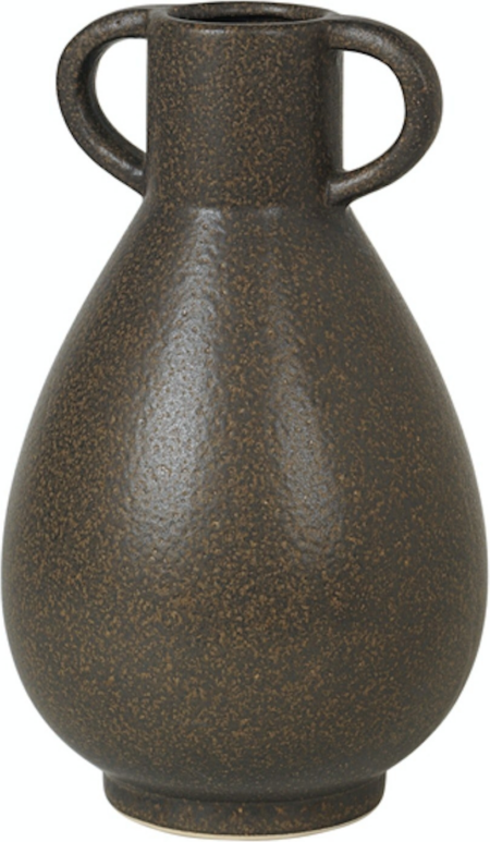 Simi, Vase, brun, H29,5x18x18 cm, keramik