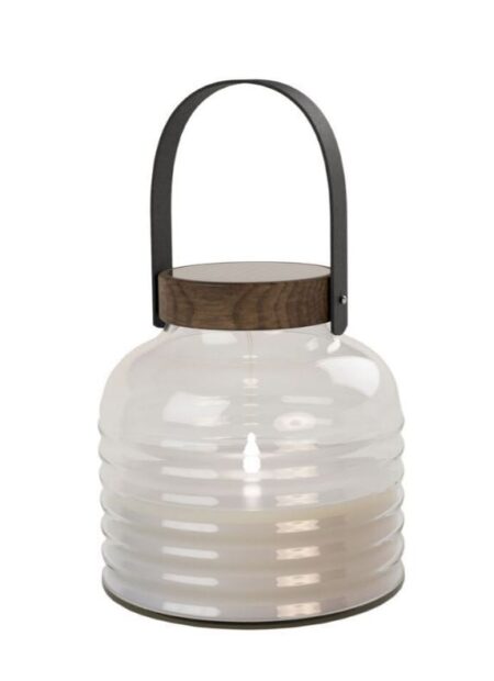 Sirius Aston Solar Krukke Lanterne H: 20 cm - Sort/Brun