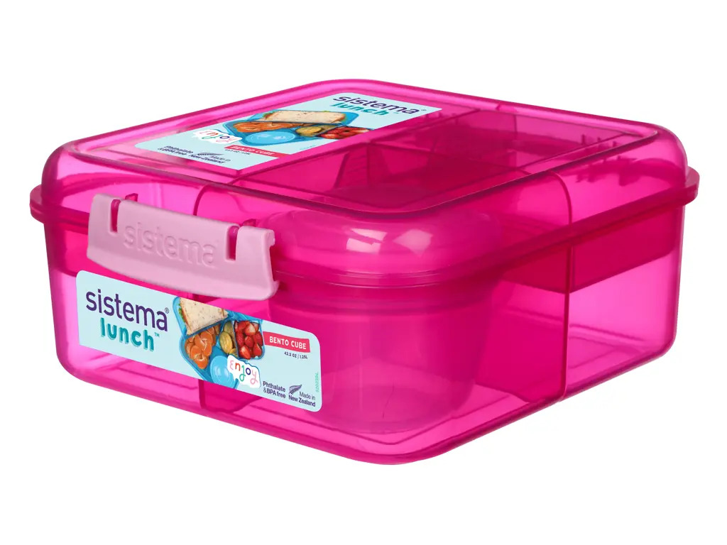 Sistema - Bento Cube 1,25L, Pink Sistema - Bento Cube 1,25L, Pink