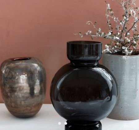 Smuk Vase, Bubble i Grå/Blå - Lav