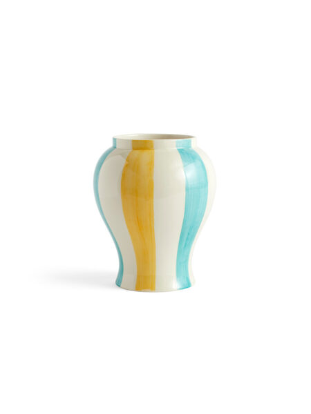 Sobremesa stripe vase fra Hay (Large, Green and Yellow)