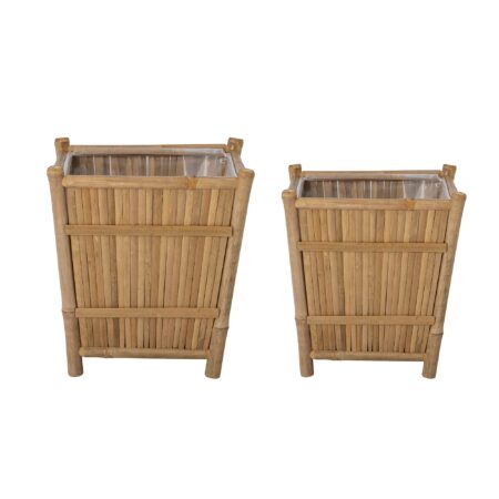 Sole Urtepotteskjuler, Natur, Bambus - L51xH52xW51/L45xH48xW45 cm, Set of 2 - Nature / L51xH52xW51/L45xH48xW45 cm, Set of 2