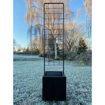 Sort plantekasse m/ espalier - 40 x 40 x 40 cm