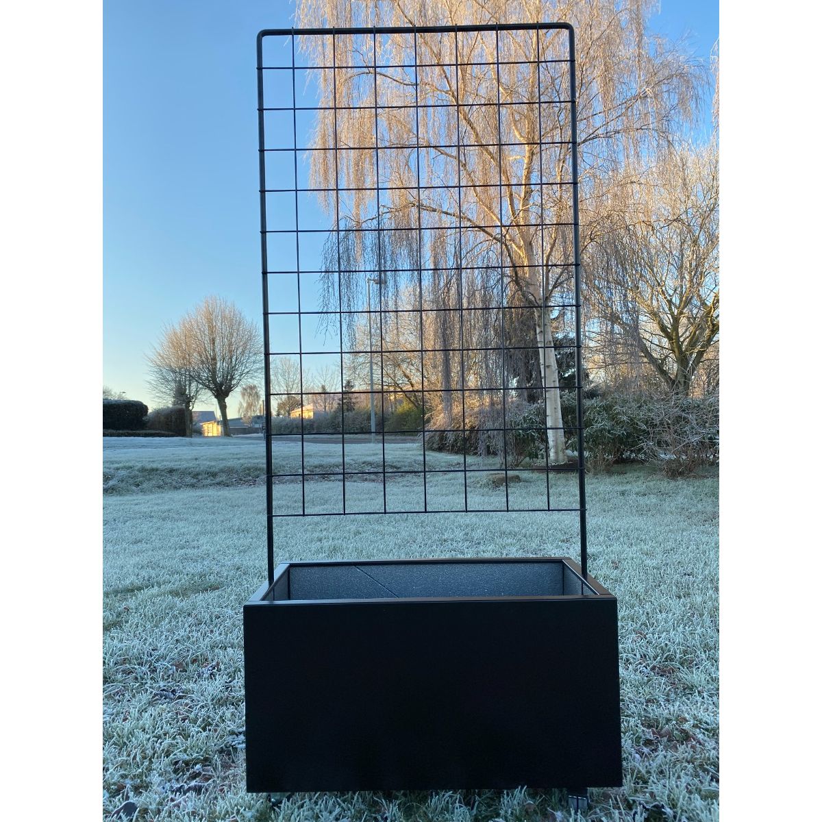 Sort plantekasse m/ espalier - 80 x 40 x 40 cm Sort plantekasse m/ espalier - 80 x 40 x 40 cm