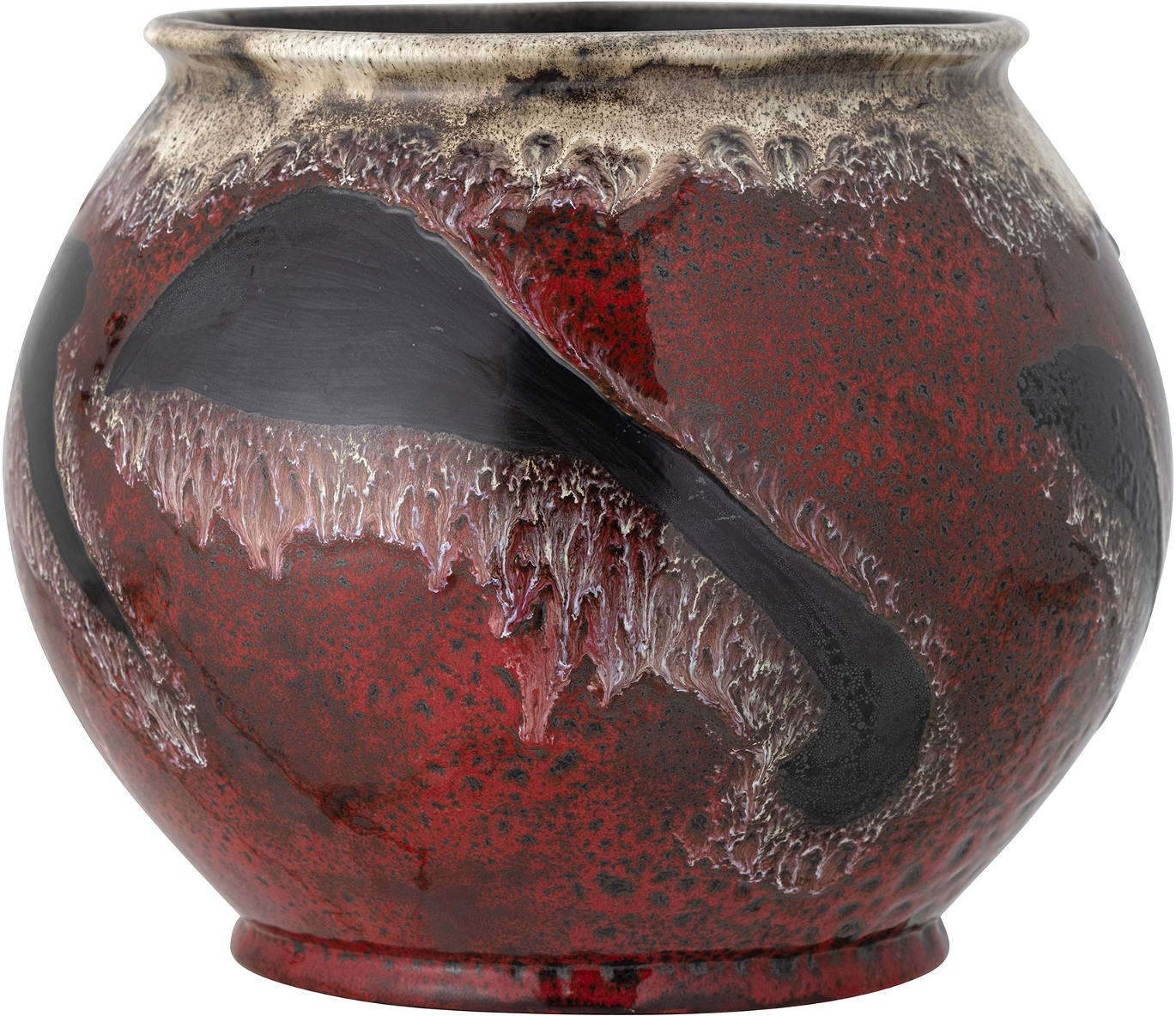 Souha, Urtepotteskjuler, rød, H29x24 cm, stentøj Souha, Urtepotteskjuler, rød, H29x24 cm, stentøj